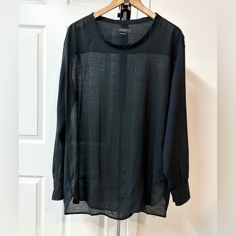 Elegant Black Sheer Women's Top
